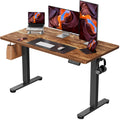 Height Adjustable Electric Standing Desk, 48 x 24 Inches Sit Stand up Desk, Memory Computer Home Office Desk, Vintage Brown