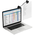 Document Holder for Typing for Laptops and Monitors, Flex Clip Copyholder, Typing Stand Document Holder, Office Paper Clip Holder, Compact Paper Holder Stand, Black 9-3/4" Wide
