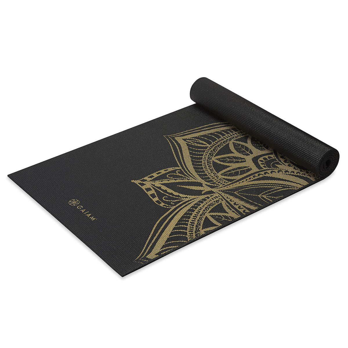 Premium Yoga Mat, 6mm Thick Print Mat (Metallic Bronze Medallion)