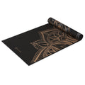 Reversible Yoga Mat, 6mm Thick Print Mat (Marbled Bronze Medallion)