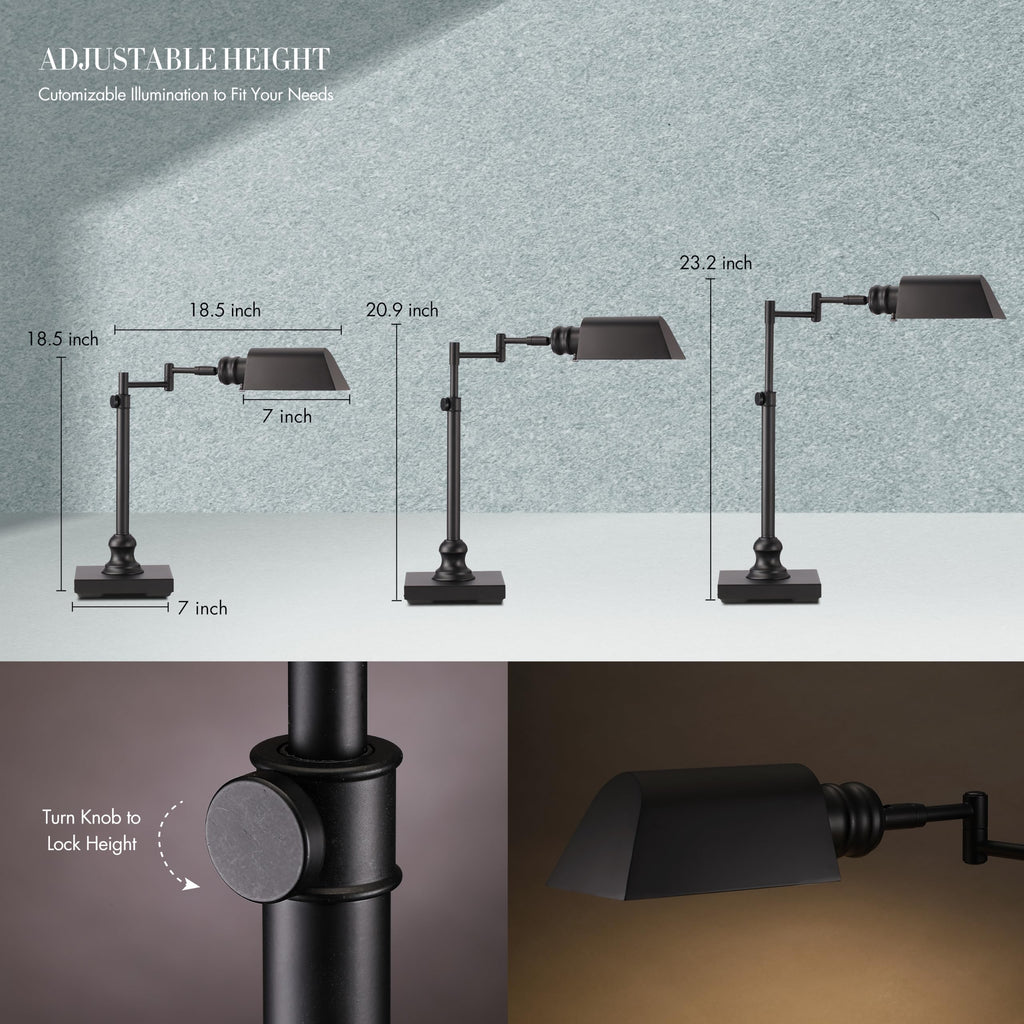Arcadia Pharmacy Desk Lamp, Black