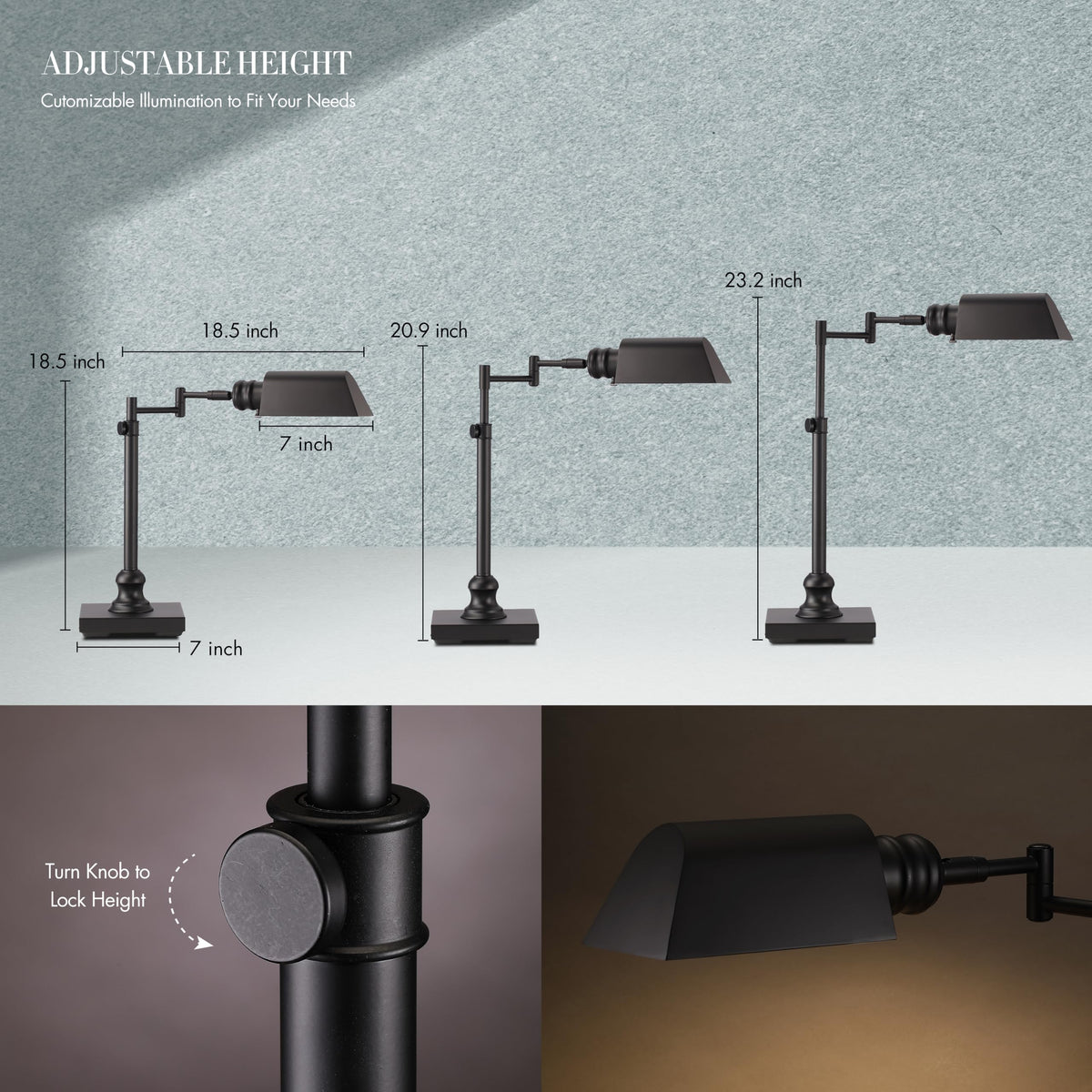 Arcadia Pharmacy Desk Lamp, Black
