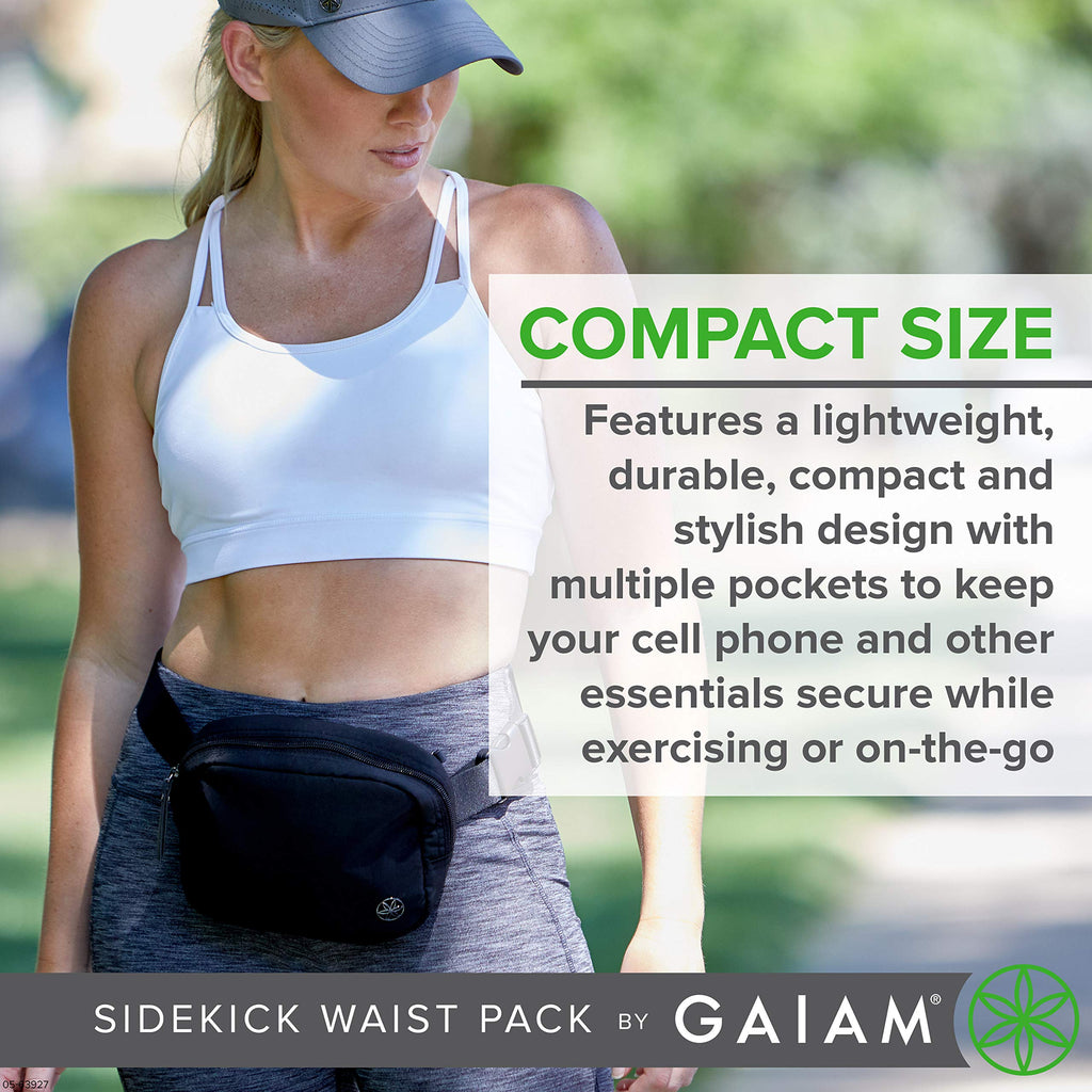 Fanny Pack Running Belt Bag - Sidekick Waist Pack Cell Phone Holder Exercise Gym Slim Zipper Workout Pouch Jogging Bag | Multi Pocket, Adjustable Fit, Walking, Runner Accessories Women, Men
