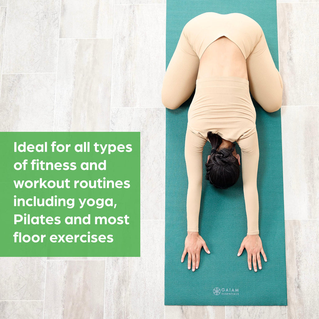 Essentials Yoga Mat, 6mm Non-Slip with Carrying Sling (Green)