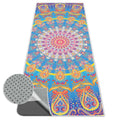 Yoga Towel,Absorbent Yoga Mat Towel for Hot Yoga Non Slip,Stylish Prints,Ideal for Workouts,Hot Yoga,Bikram,Pilates Equipment,72 x 27 in,Rainbow