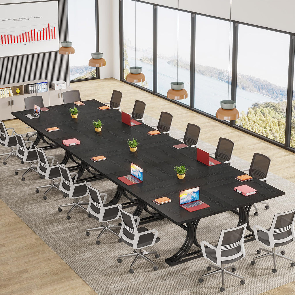 5FT Small Conference Table for 4 to 6, Modern Meeting Table with Strong Metal Frame for Office Meeting Conference Room