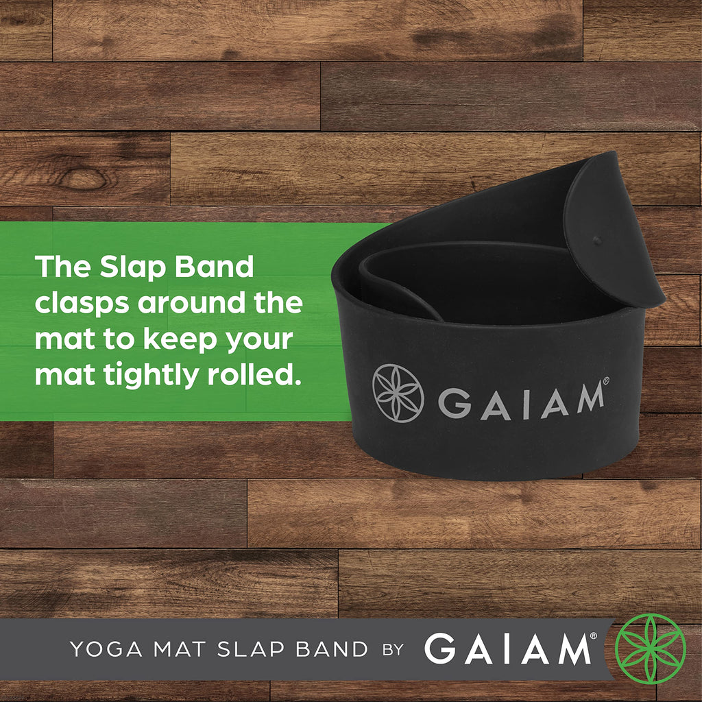 Yoga Mat Strap Slap Band, Snap Closure, Fits Most Mats