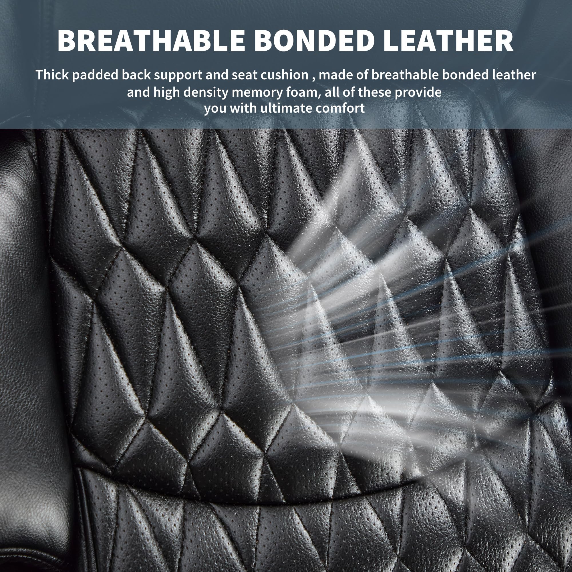 Big and Tall Office Chair 700lbs- Large High Back Executive Computer Desk Chair with 3D Flip-Up Arms, Adjustable Lumbar Support, Extra Wide Plus Size Seat, Heavy Duty Metal Base & Quiet Rubber Wheels