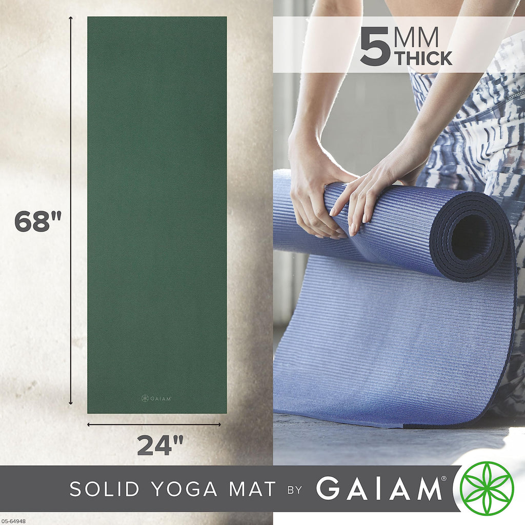Premium Yoga Mat, 5mm Non-Slip Exercise Mat (Sagebrush)