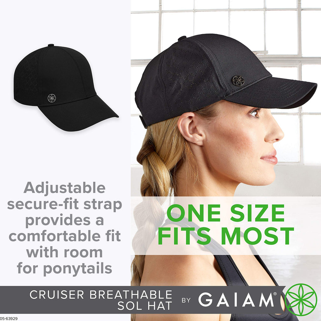 Women's Baseball Cap - Classic Womens Ball Cap with Breathable Sol Design to Keep Cool in Summer, Cute Baseball Caps for Women with Ponytail Holder & Premade Bill for Built-In SPF, Black