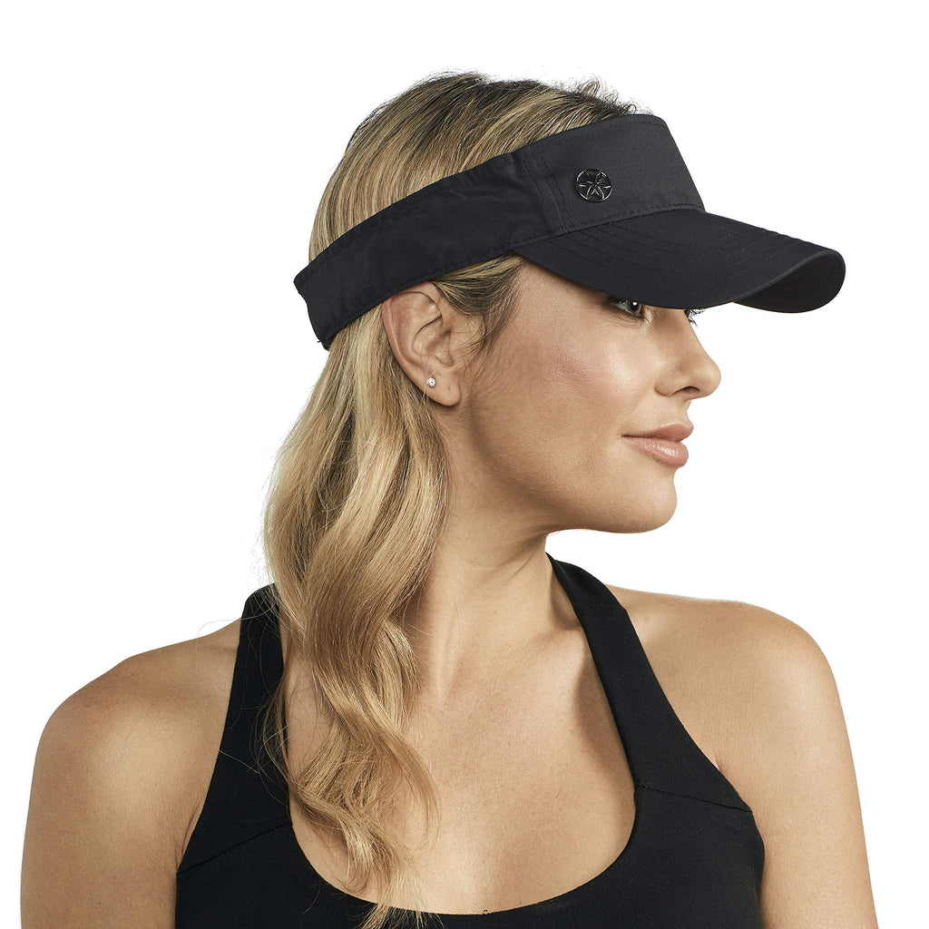 Classic Fitness Sun Visor, Moisture-Wicking, Women (Black)