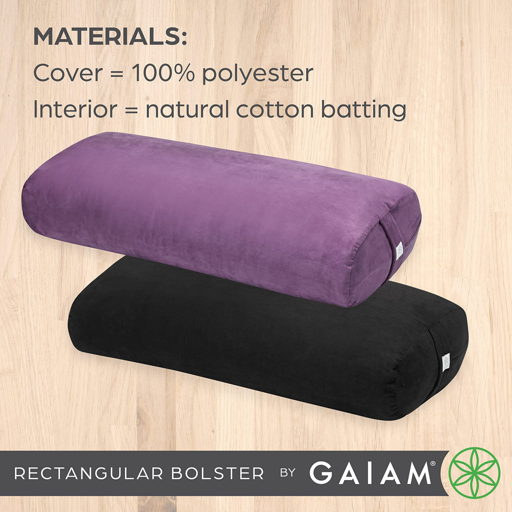 Yoga Bolster Pillow, Supportive Cushion for Restorative Yoga (Sage)