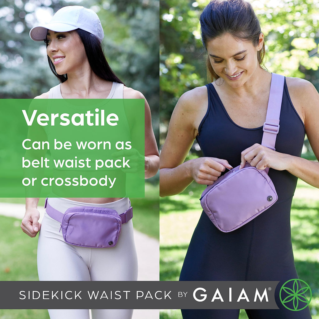 Sidekick Waist Pack - Storage Belt Bag for Women And Men - Adjustable Belt With Lightweight Pouch For The Gym & Studio, Celery
