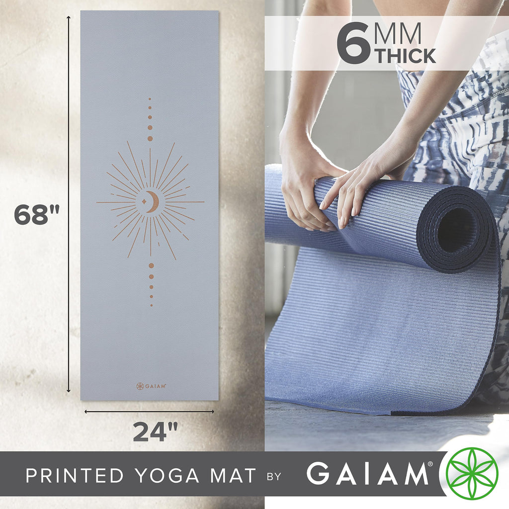 Premium Yoga Mat, 6mm Thick Print Mat (Violet Vision)