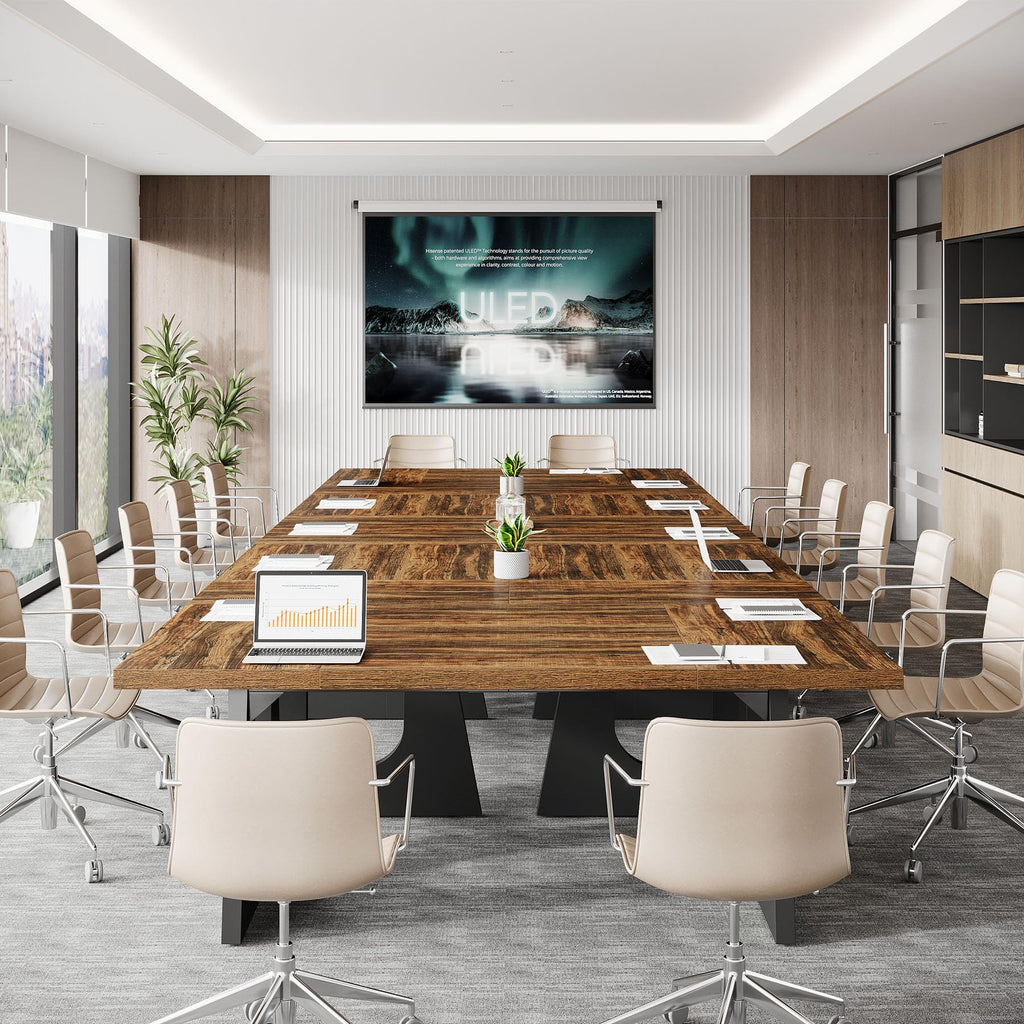 70.86" Rectangular Conference Table for 6-8 (Dark Brown)