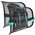 2 Pack Mesh Back Lumbar Support, Back Support Seat Cushion with Breathable Mesh for Office Chairs Car 12” x 16”