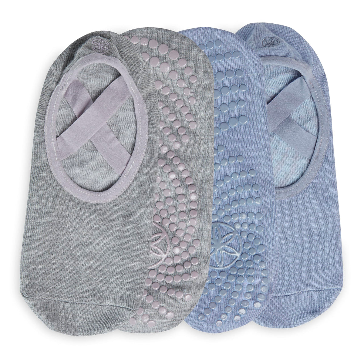 Grippy Yoga Socks, Non-Slip, Barre & Pilates (2PK Wild Lilac)