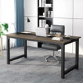 70.8” Executive Desk, Large Office Computer Desk with Thicken Frame, Modern Simple Workstation Business Furniture for Home Office, Vintage Grey/Black