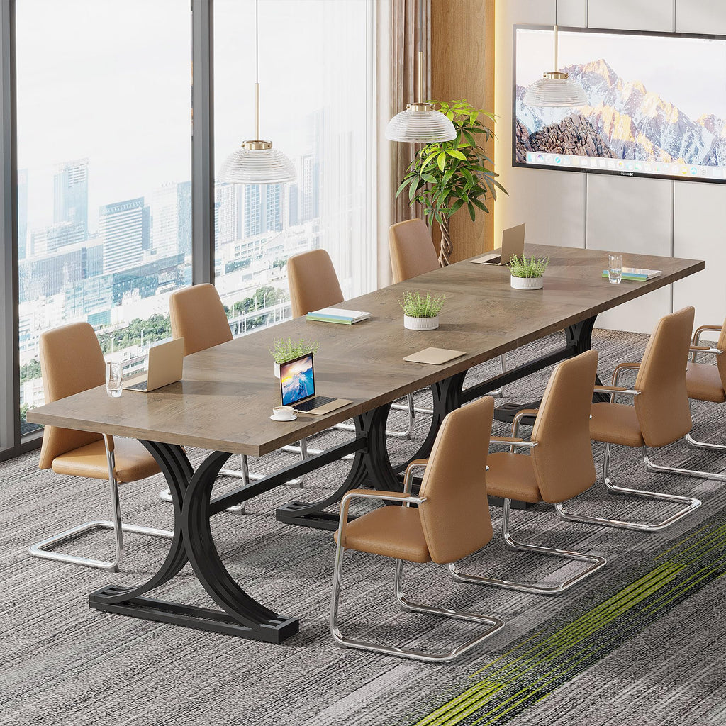 5FT Small Conference Table for 4 to 6, Modern Meeting Table with Strong Metal Frame for Office Meeting Conference Room