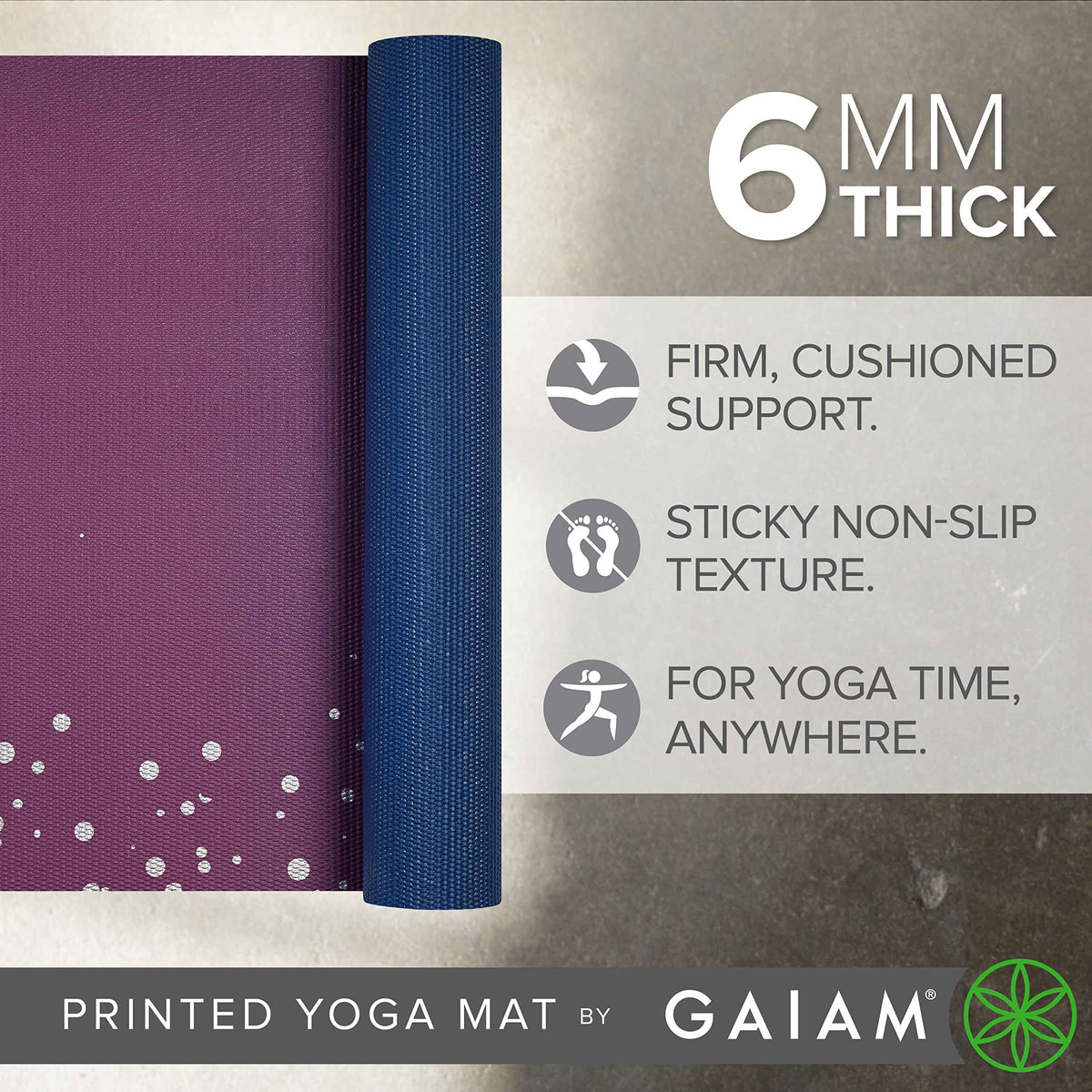 Premium Yoga Mat, 6mm Thick Print Mat (Sublime Sky)