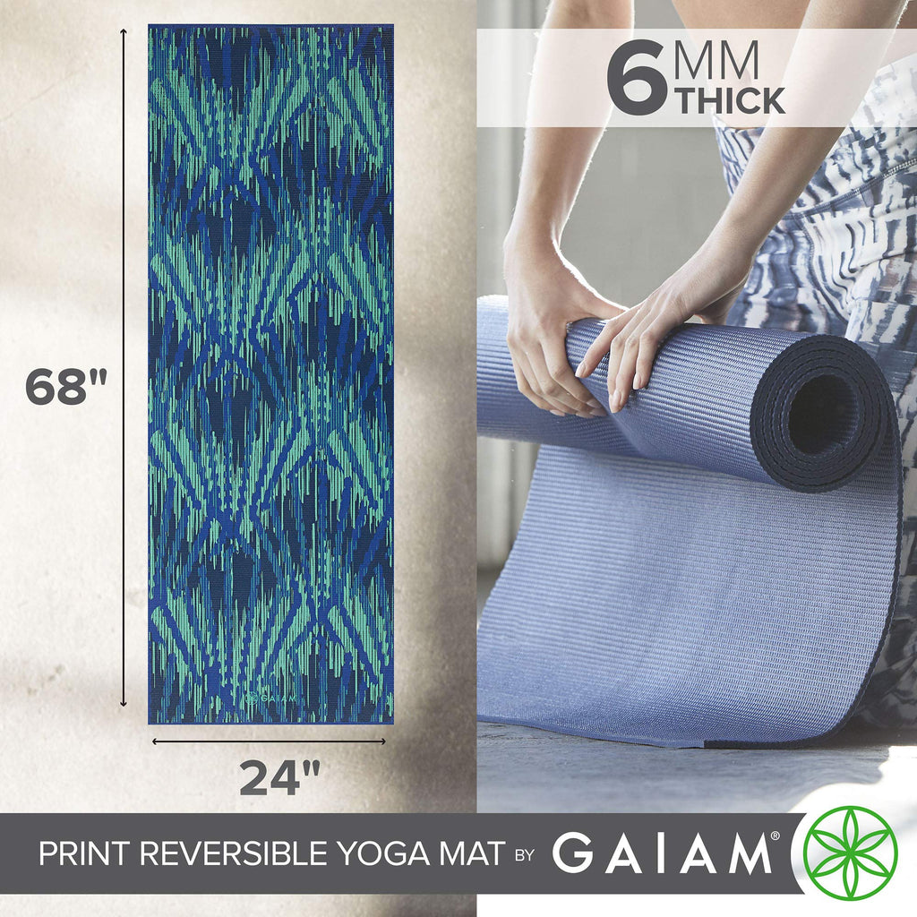 Reversible Yoga Mat, 6mm Thick Print Mat (Divine Impressions)