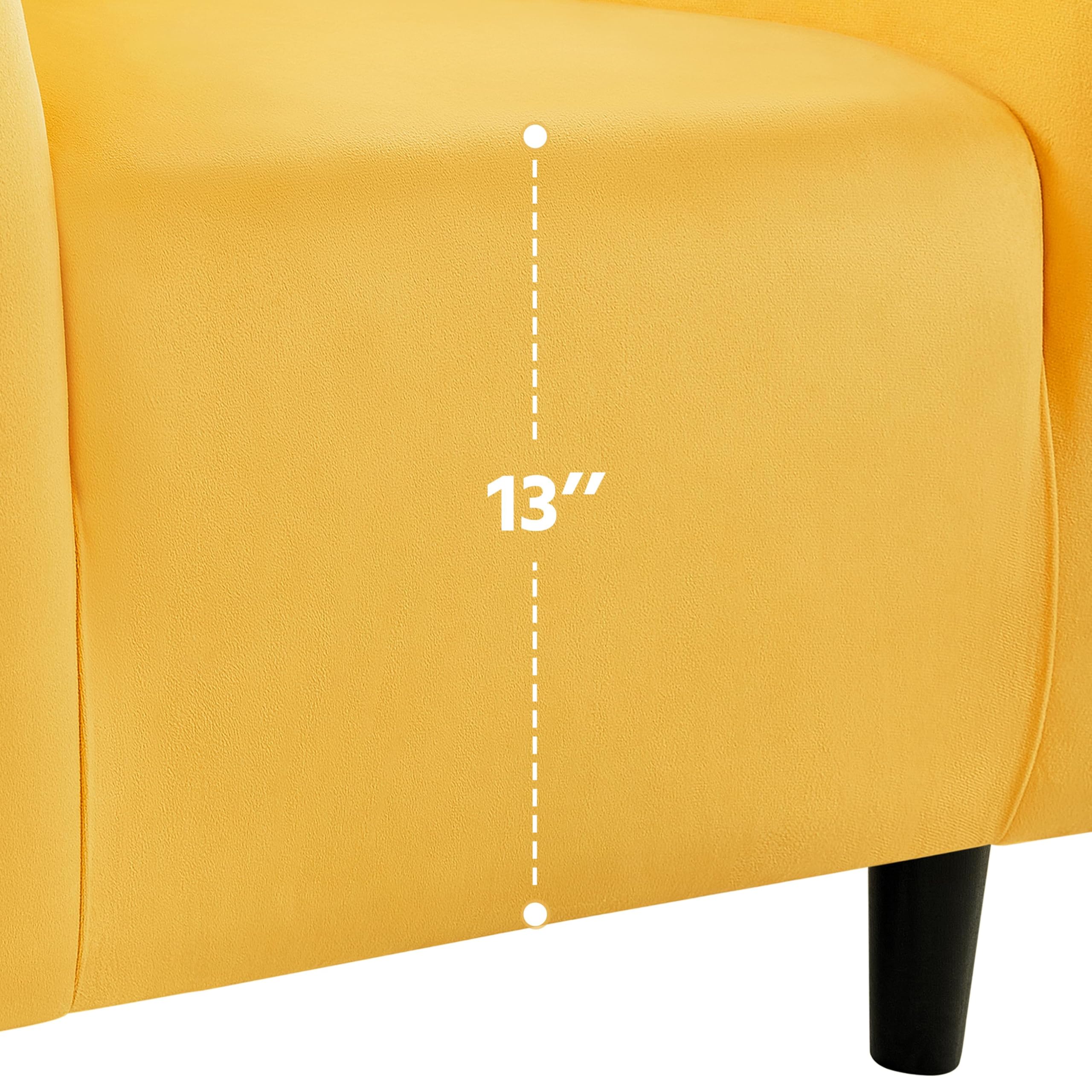 Accent Barrel Chair, Velvet Club Chair, Furry Sherpa Elegant Armchair with Cozy Soft Padded, Suitable for Living Room Bedroom Reception Room Office, Yellow