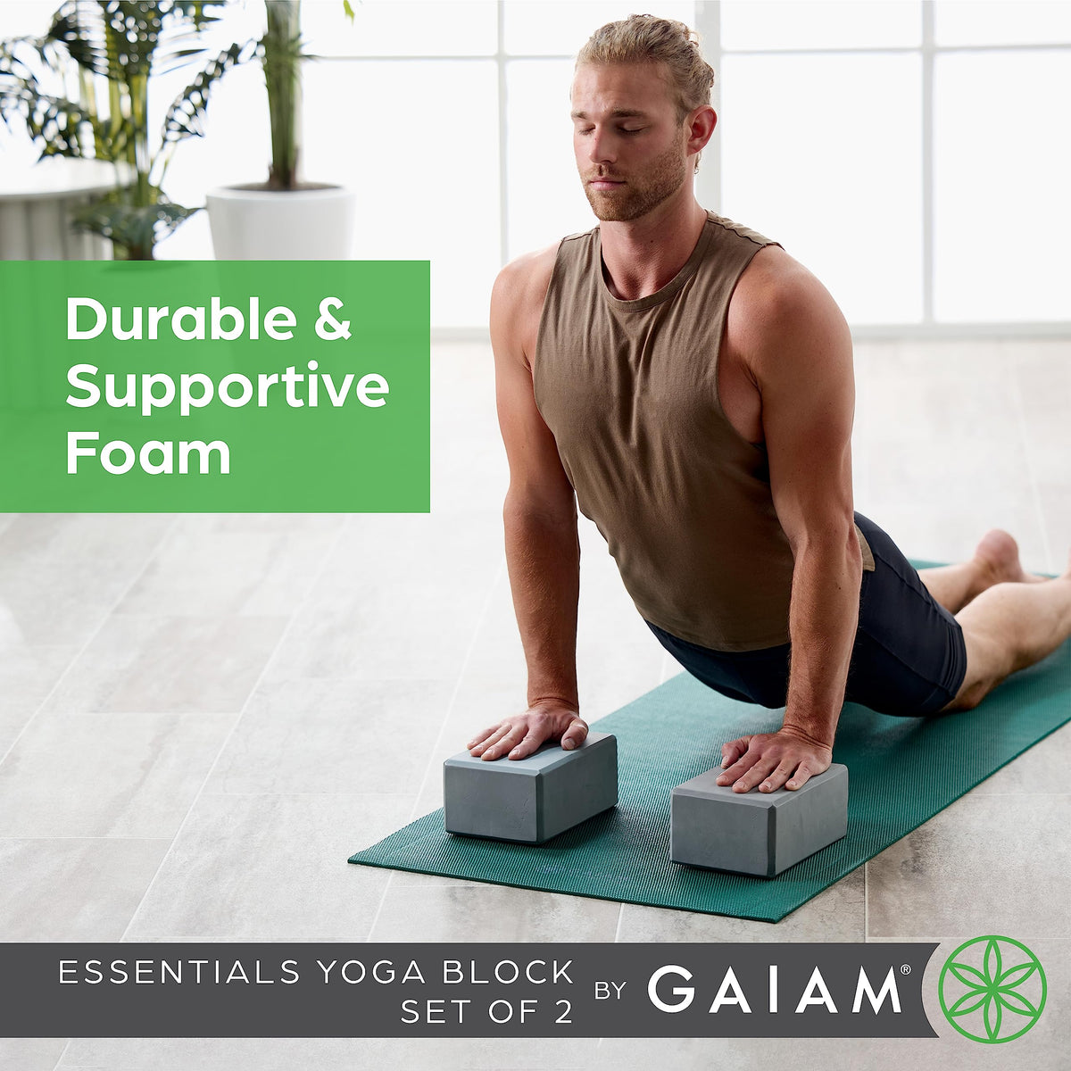 Yoga Block - Supportive Latex-Free Eva Foam - Soft Non-Slip Surface with Beveled Edges for Yoga, Pilates, Meditation - Yoga Accessories for Stability, Balance, Deepen Stretches