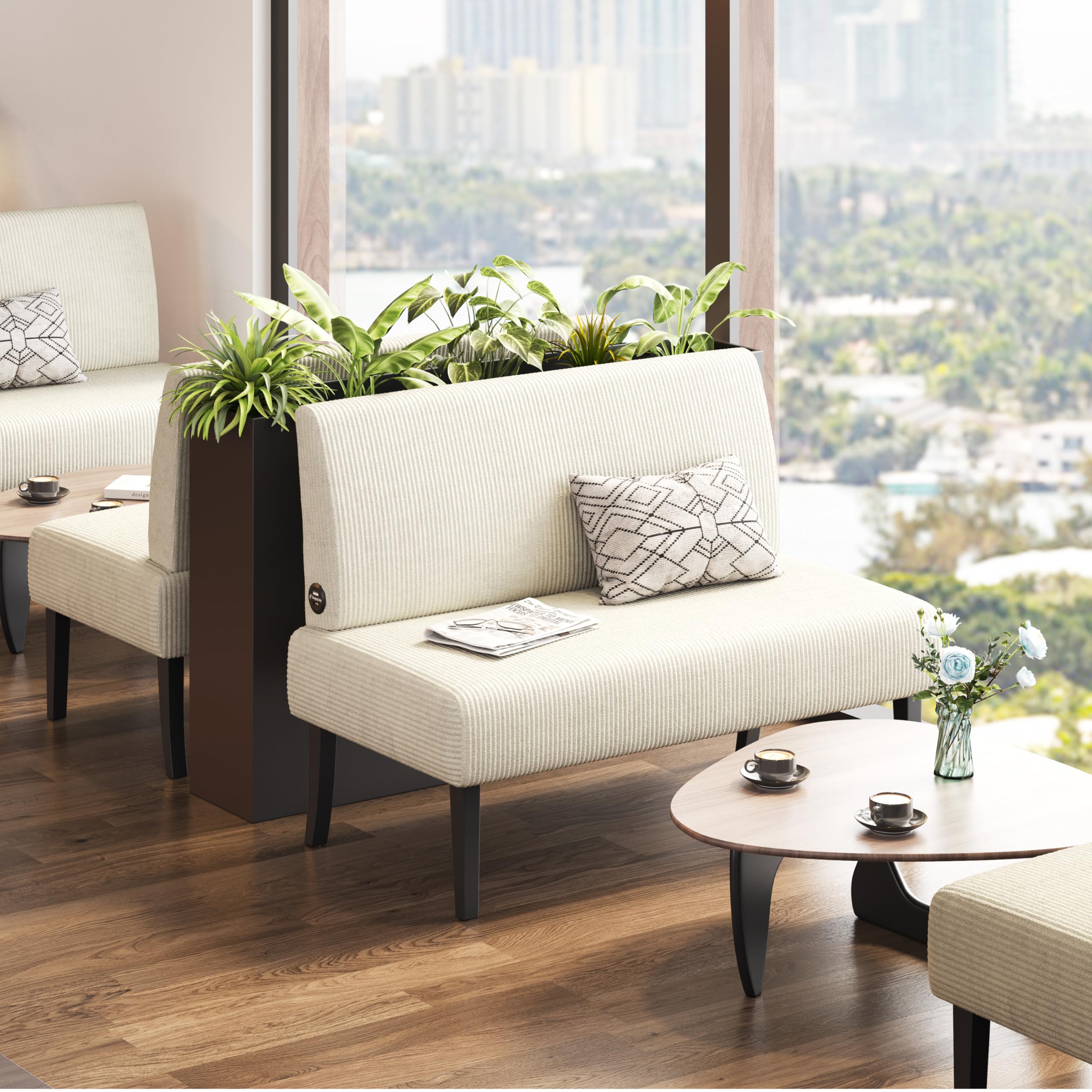 Small Mini Sofa Couch Armless Loveseat Futon for Bedroom, Corduroy Fabric & Easy Assembly, for Small Spaces Living Room,Dorm,Office,Apartment, Beige