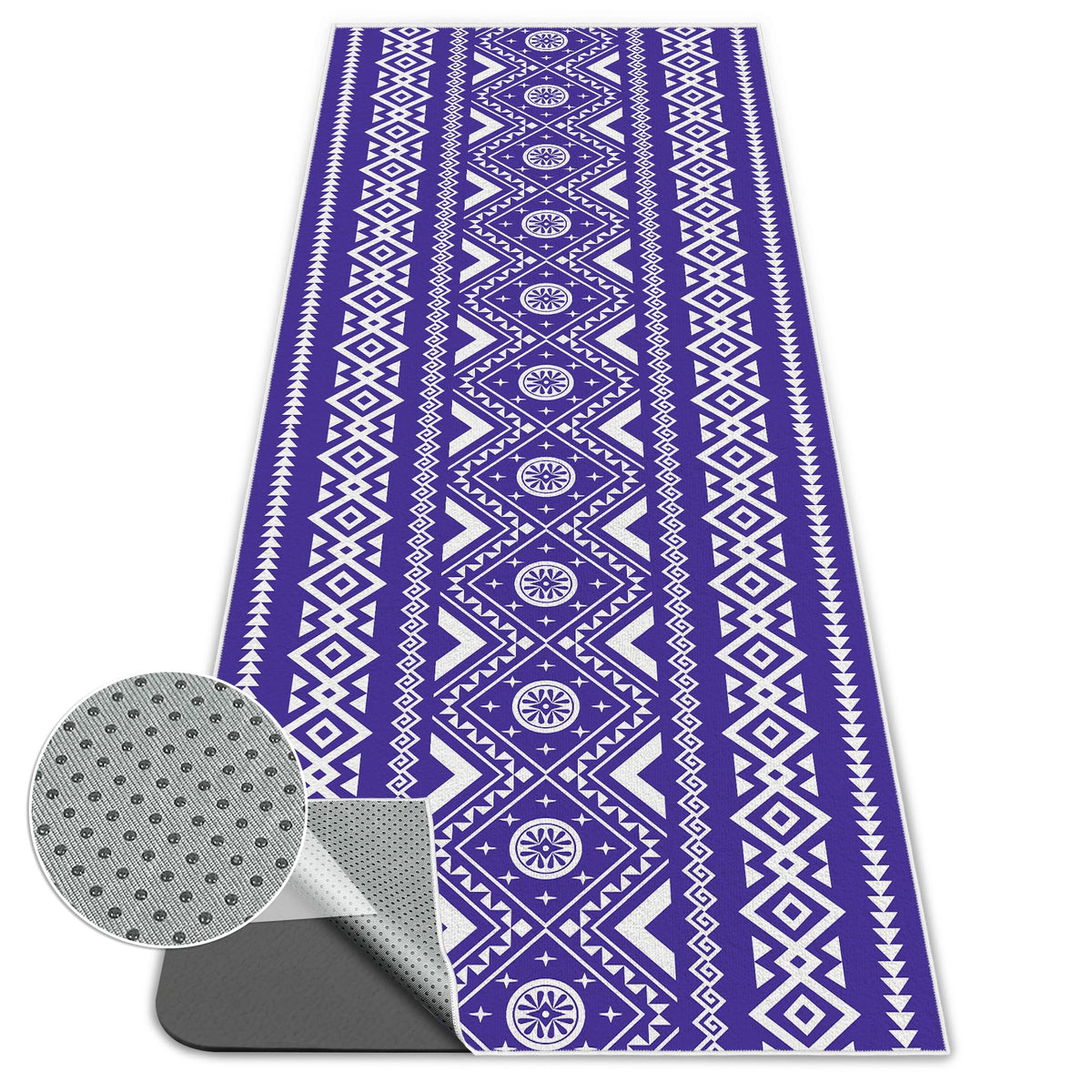 Yoga Towel,Absorbent Yoga Mat Towel for Hot Yoga Non Slip,Stylish Prints,Ideal for Workouts,Hot Yoga,Bikram,Pilates Equipment,72 x 27 in,Arranged Triangle Geometry