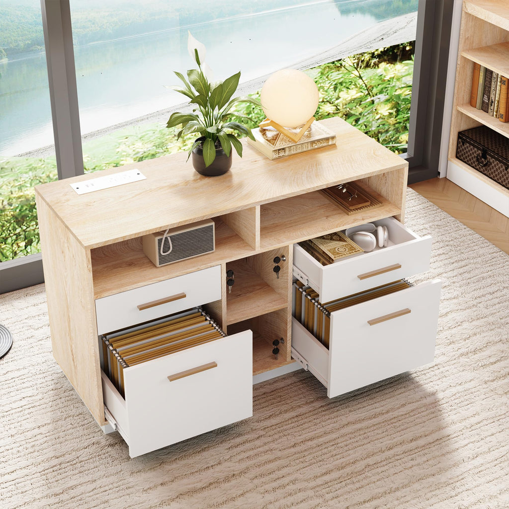 4 Drawer File Cabinet with Lock, Filing Cabinet for Home Office