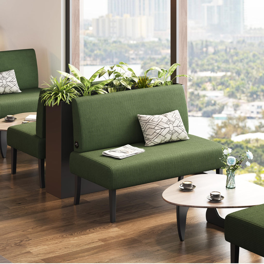 Small Mini Sofa Couch Armless Loveseat, Corduroy Fabric & Easy Assembly, for Small Spaces Office,Living Room,Dorm,Apartment, Green