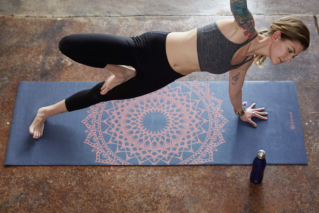 Yoga Mat Classic Print, 4mm Non-Slip Mat (Pink Marrakesh)