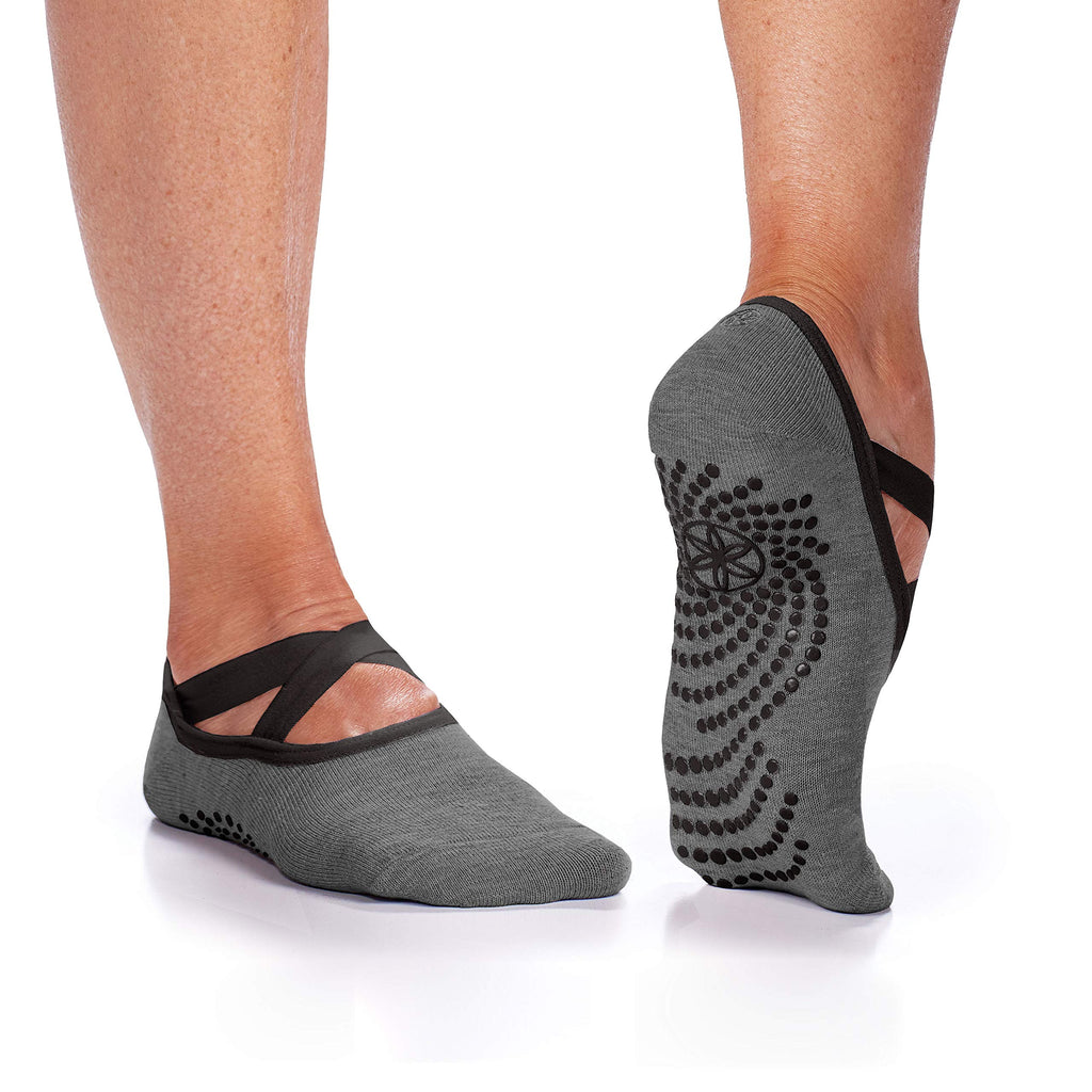 Grippy Yoga Socks, Non-Slip, Barre & Pilates (2PK Granite)