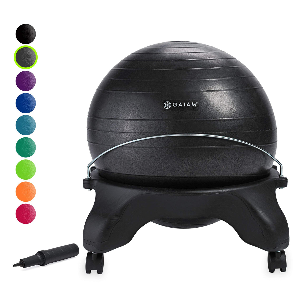 Classic Backless Balance Ball Chair, Charcoal