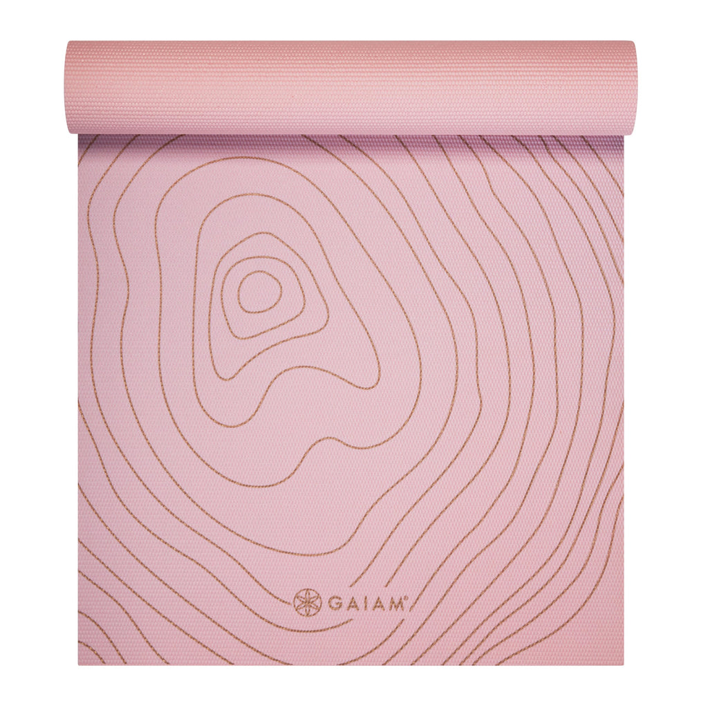Premium Yoga Mat, 6mm Thick Print Mat (Topo Sherbet)