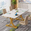 5FT Small Conference Table for 4 to 6, Modern Meeting Table with Strong Metal Frame for Office Meeting Conference Room