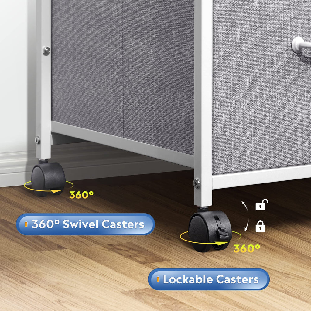 3 Drawer Mobile File Cabinet with Open Storage Shelf