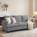 3 Seater Couch, 83" Comfy Corduroy Sofa with Deep Seat, Modern Sofa Couch for Office, Living Room, Bedroom, Apartment (Pillows not Included)