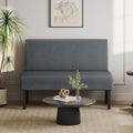 Small Comfy Sofa Mini Loveseat Couch 2-Seater Armless Sofa Chair, Corduroy Fabric & Easy Assembly, for Small Spaces Living Room,Bedroom,Dorm,Office, Dark Grey