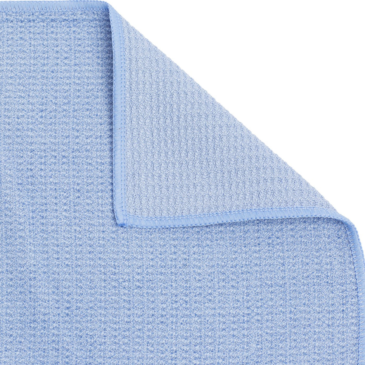 Stickyfiber Hot Yoga Towel - Silicone Backed Yoga Mat-Sized, Absorbent, Non-Slip, 24" x 72" Bikram, Gym, and Pilates - (Blue, Standard)