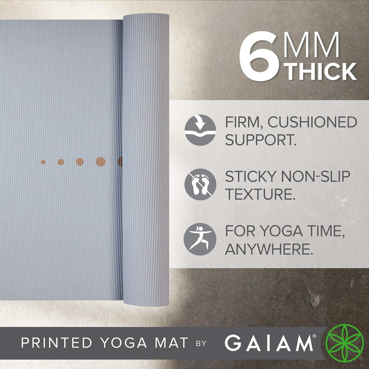 Premium Yoga Mat, 6mm Thick Print Mat (Violet Vision)