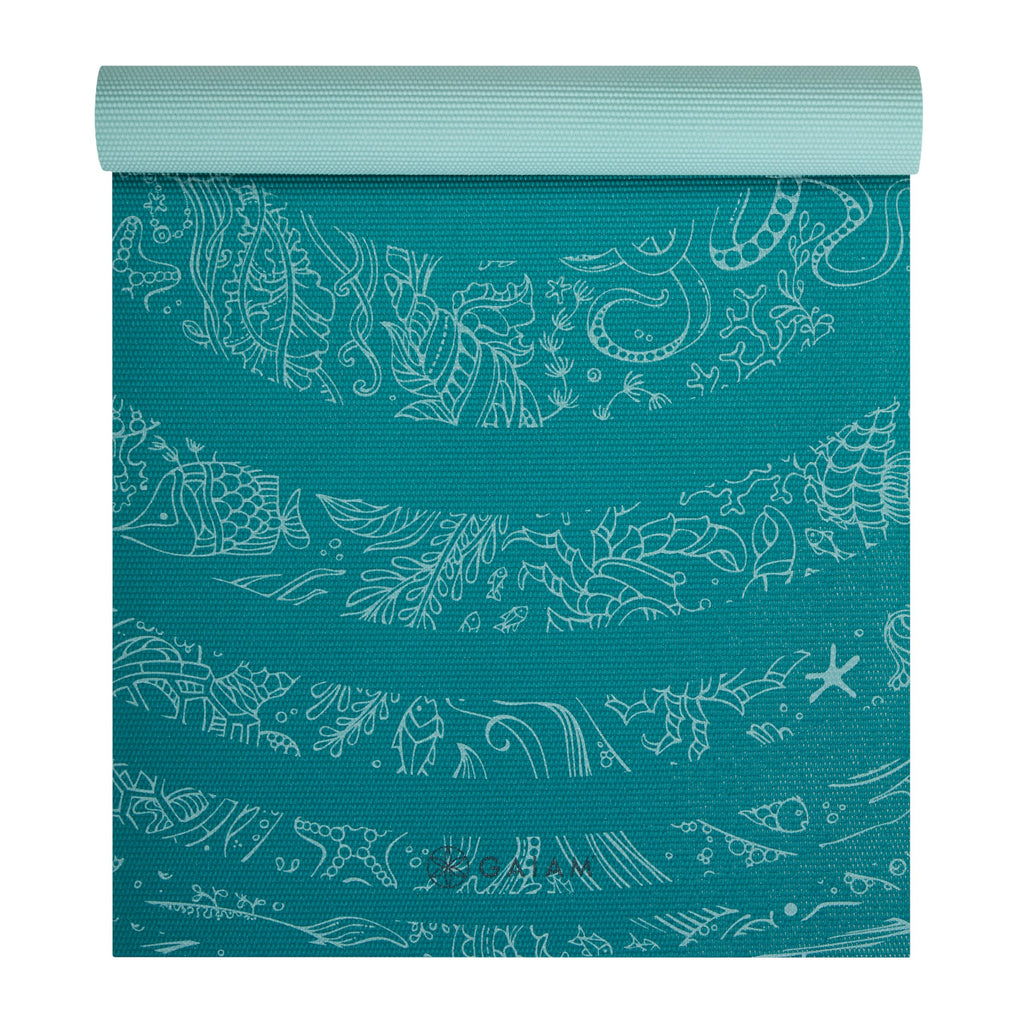 Yoga Mat Classic Print, 4mm Non-Slip Mat (Under The Sea)