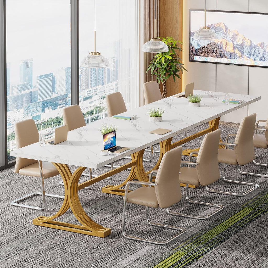 5FT Small Conference Table for 4 to 6, Modern Meeting Table with Strong Metal Frame for Office Meeting Conference Room