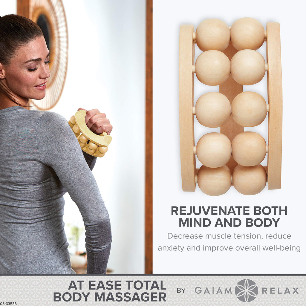 Relax Massage Ball Roller, Handheld Wooden Tool