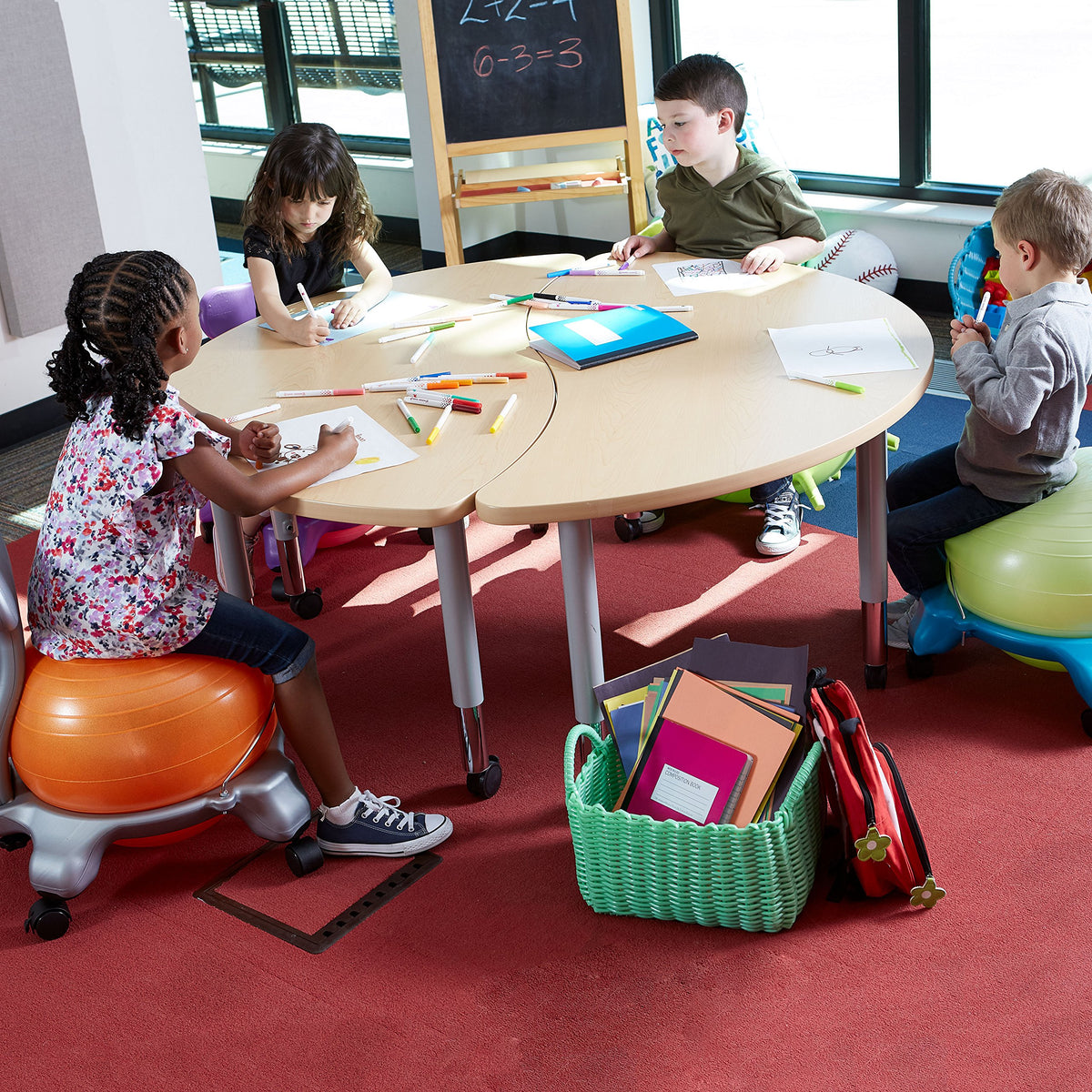 Kids Balance Ball Chair, Alternative Seating (Blue)