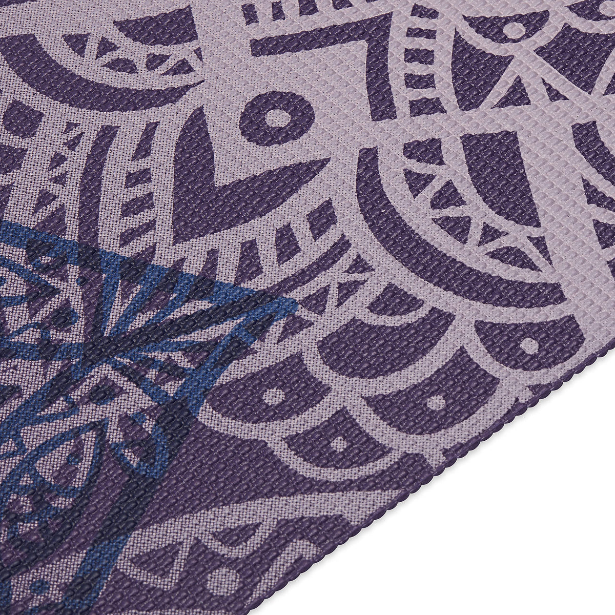 Yoga Mat Classic Print, 4mm Non-Slip Mat (Purple Lattice)