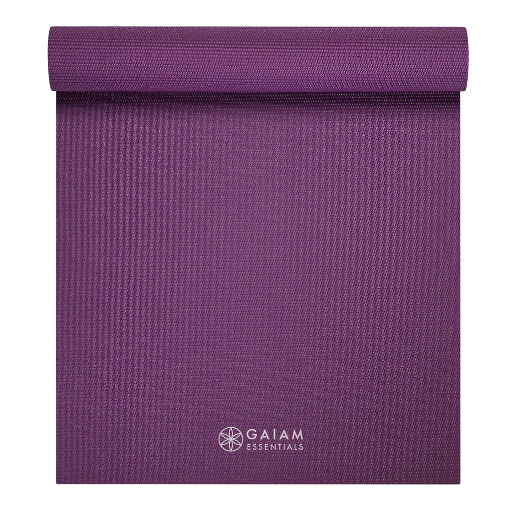 Essentials Yoga Mat, 6mm Non-Slip with Carrying Sling (Purple)