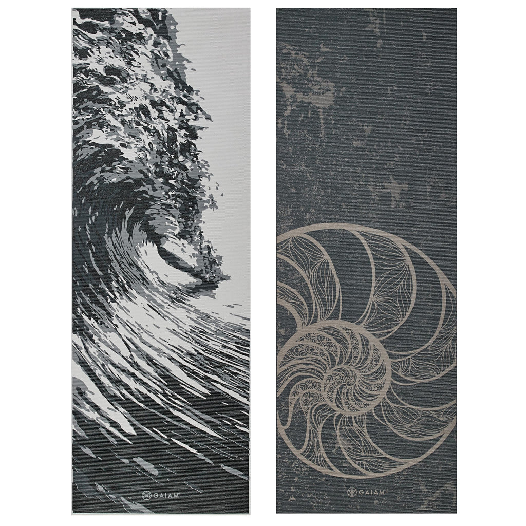 Reversible Yoga Mat, 6mm Thick Print Mat (Spiral Motion)