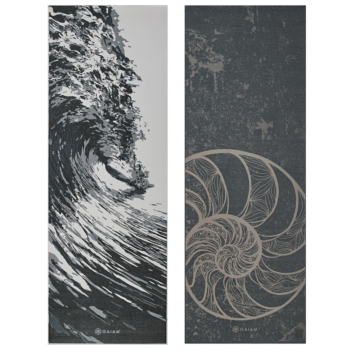 Reversible Yoga Mat, 6mm Thick Print Mat (Spiral Motion)